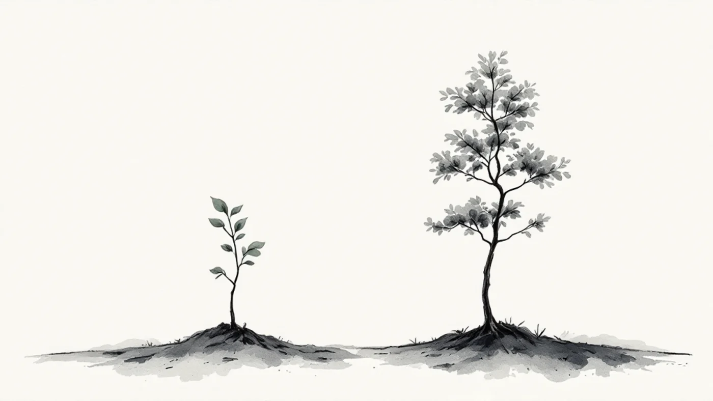 Starting earlier gives compounding far more time to work